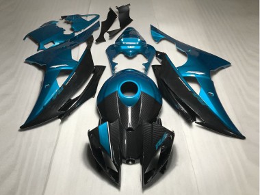 Light Blue w Carbon Fiber Style - 2008-2016 Yamaha R6