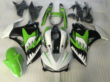 Lime Green and White Shark - 2015-2018 Yamaha R3