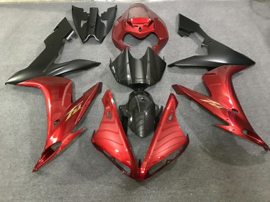 Maroon Red and Carbon Fiber Style - 2004-2006 Yamaha R1