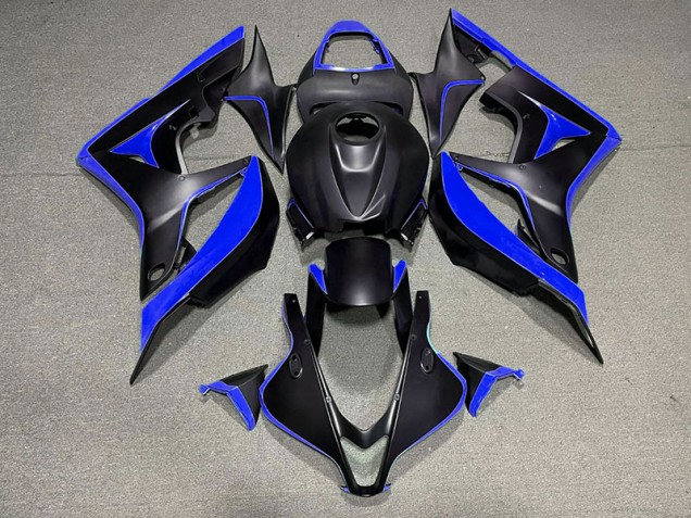 Matte Black & Blue - 2007-2008 Honda CBR600RR Matte Black & Blue - 2007-2008 Honda CBR600RR