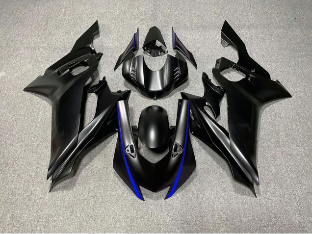 Matte Black & Blue Accents - 2017-2021 Yamaha R6 Matte Black & Blue Accents - 2017-2021 Yamaha R6
