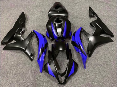 Matte Black & Blue Design - 2007-2008 Honda CBR600RR