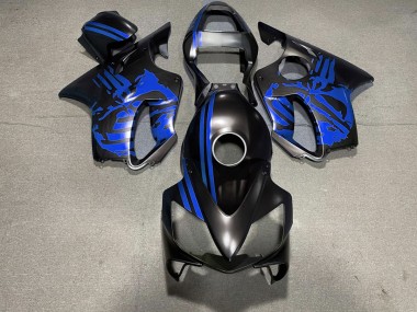 Matte Black & Blue Skull - 2001-2003 Honda CBR600 F4i