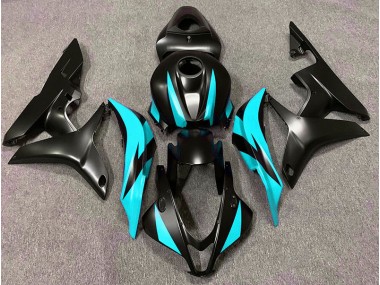 Matte Black & Cyan Design - 2007-2008 Honda CBR600RR