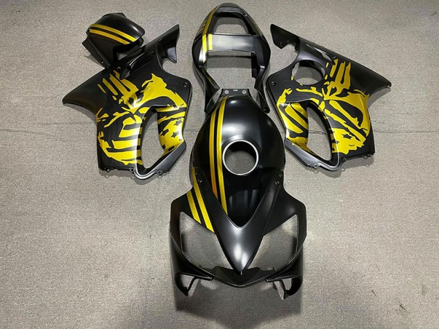 Matte Black & Gold Skull - 2001-2003 Honda CBR600 F4i Matte Black & Gold Skull - 2001-2003 Honda CBR600 F4i