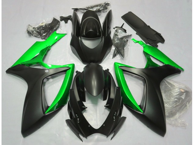 Matte Black & Green - 2006-2007 Suzuki GSXR 600-750 Matte Black & Green - 2006-2007 Suzuki GSXR 600-750