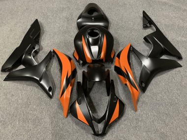 Matte Black & Orange Design - 2007-2008 Honda CBR600RR