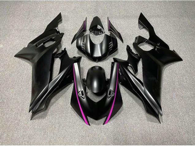Matte Black & Pink Accents - 2017-2021 Yamaha R6 Matte Black & Pink Accents - 2017-2021 Yamaha R6
