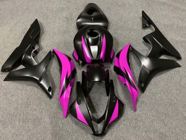 Matte Black & Pink Design - 2007-2008 Honda CBR600RR