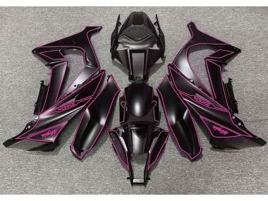 Matte Black & Pink Lining - 2011-2015 Kawasaki ZX10R