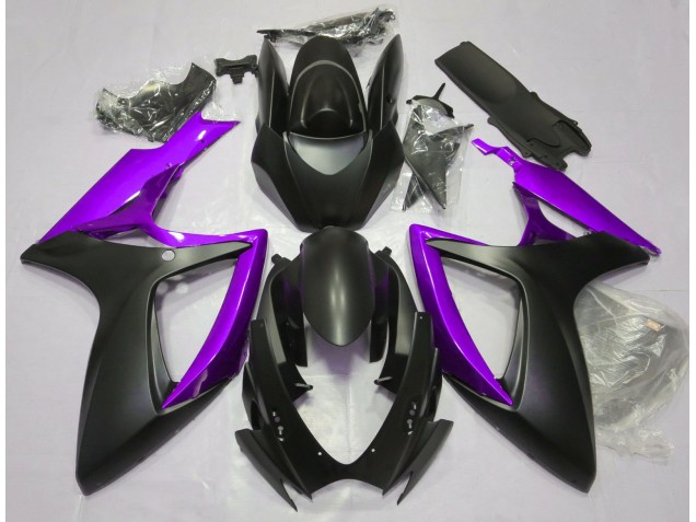 Matte Black & Purple - 2006-2007 Suzuki GSXR 600-750 Matte Black & Purple - 2006-2007 Suzuki GSXR 600-750