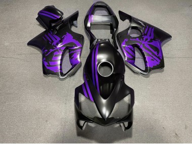 Matte Black & Purple Skull - 2001-2003 Honda CBR600 F4i