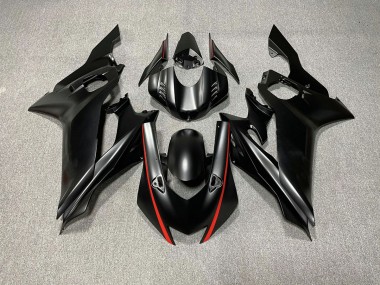 Matte Black & Red Accents - 2017-2021 Yamaha R6