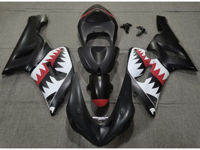 Matte Black Shark - 2005-2006 Kawasaki ZX6R Matte Black Shark - 2005-2006 Kawasaki ZX6R