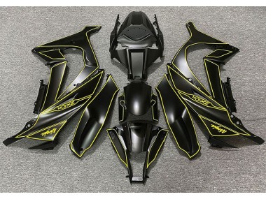 Matte Black & Yellow Lining - 2011-2015 Kawasaki ZX10R