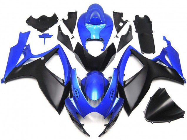 Matte Black and Blue OEM Custom Style - 2006-2007 Suzuki GSXR 600-750