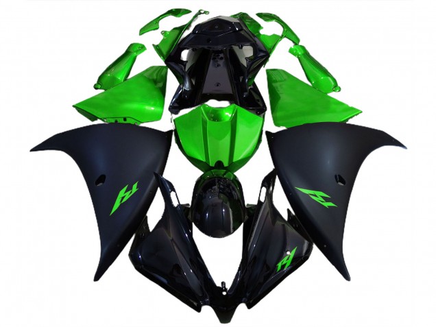 Matte Black and Green - 2012-2014 Yamaha R1 Matte Black and Green - 2012-2014 Yamaha R1