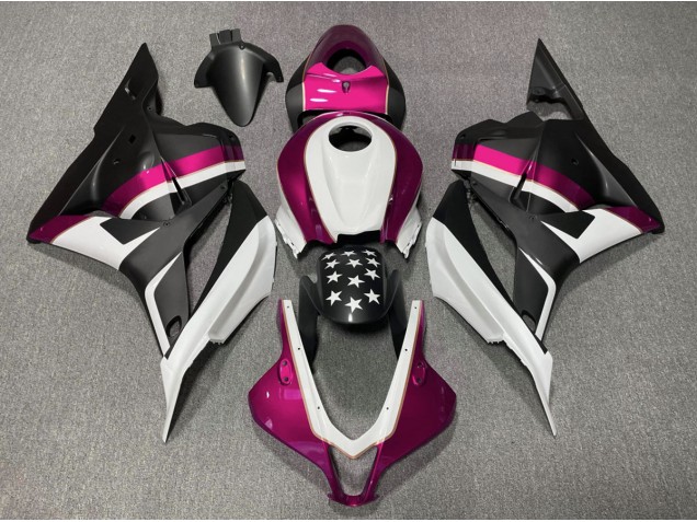 Matte Black and Pink Star - 2009-2012 Honda CBR600RR