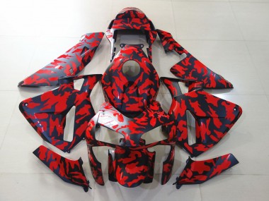 Matte Black and Red Camo - 2003-2004 Honda CBR600RR