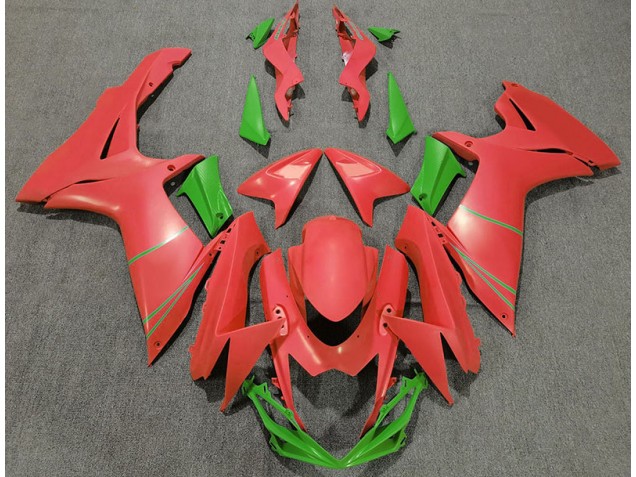 Matte Grapefruit Red & Green - 2011-2024 Suzuki GSXR 600-750 Matte Grapefruit Red & Green - 2011-2024 Suzuki GSXR 600-750