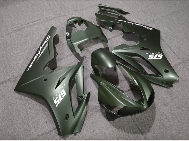 Matte Green White - 2009-2012 Triumph Daytona 675