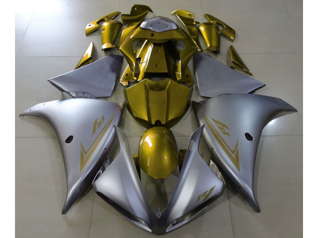 Matte Silver & Gold - 2009-2011 Yamaha R1 Matte Silver & Gold - 2009-2011 Yamaha R1