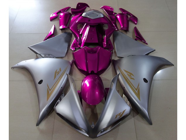 Matte Silver & Pink - 2009-2011 Yamaha R1
