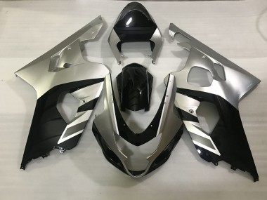 Matte Silver and Black - 2004-2005 Suzuki GSXR 600-750