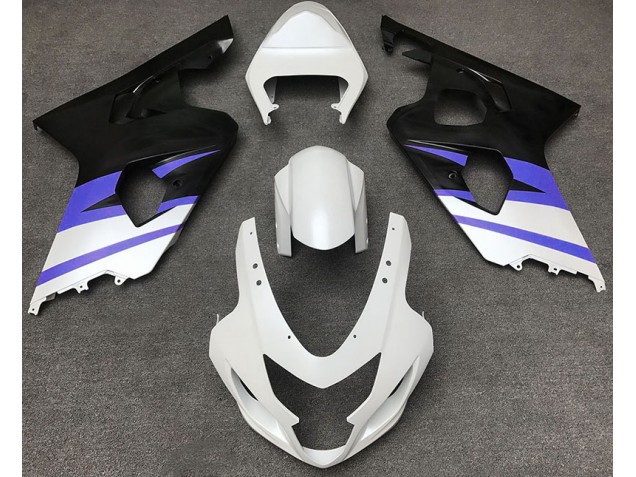 Matte White & Blue - 2004-2005 Suzuki GSXR 600-750 Matte White & Blue - 2004-2005 Suzuki GSXR 600-750