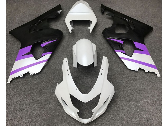 Matte White & Purple - 2004-2005 Suzuki GSXR 600-750 Matte White & Purple - 2004-2005 Suzuki GSXR 600-750
