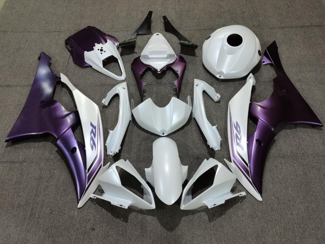 Matte White and Purple - 2008-2016 Yamaha R6 Matte White and Purple - 2008-2016 Yamaha R6
