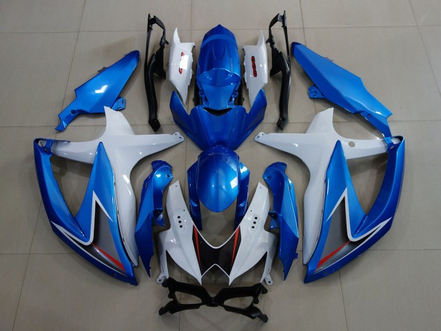 Metallic Blue & White - 2008-2010 Suzuki GSXR 600-750 Metallic Blue & White - 2008-2010 Suzuki GSXR 600-750