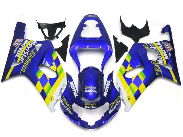 MoviStar Blue Gloss - 2001-2003 Suzuki GSXR 600-750 MoviStar Blue Gloss - 2001-2003 Suzuki GSXR 600-750