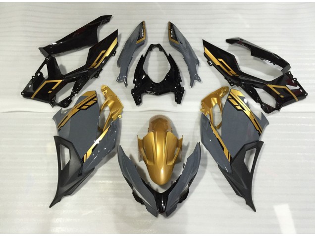 Nardo Grey and Gold - 2018-2023 Kawasaki Ninja 400 Nardo Grey and Gold - 2018-2023 Kawasaki Ninja 400