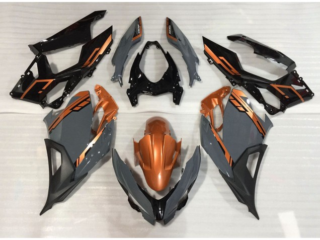 Nardo Grey and Orange - 2018-2023 Kawasaki Ninja 400 Nardo Grey and Orange - 2018-2023 Kawasaki Ninja 400