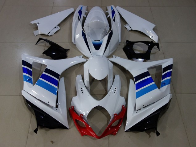OEM Style Blue and White - 2007-2008 Suzuki GSXR 1000 OEM Style Blue and White - 2007-2008 Suzuki GSXR 1000