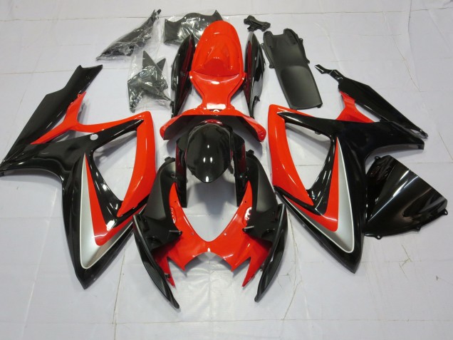 Orange Silver and Black - 2006-2007 Suzuki GSXR 600-750 Orange Silver and Black - 2006-2007 Suzuki GSXR 600-750