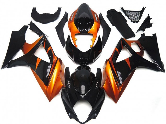 Orange and Gloss Black Style - 2007-2008 Suzuki GSXR 1000 Orange and Gloss Black Style - 2007-2008 Suzuki GSXR 1000