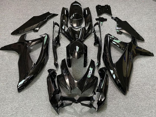 Gloss Black & White Logos - 2008-2010 Suzuki GSXR 600-750 Gloss Black & White Logos - 2008-2010 Suzuki GSXR 600-750