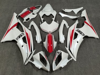 Pearl White & Gloss Red - 2008-2016 Yamaha R6