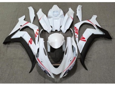 Pearl White & Red Logos - 2016-2019 Kawasaki ZX10R