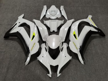 Pearl White & Yellow - 2016-2019 Kawasaki ZX10R