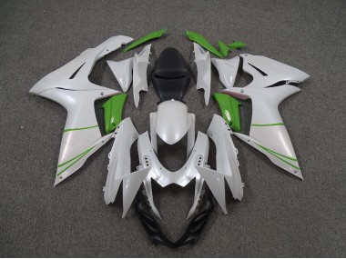 Pearl White and Green - 2011-2024 Suzuki GSXR 600-750