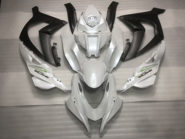 Pearl White and Green - 2016-2019 Kawasaki ZX10R