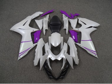Pearl White and Purple - 2011-2024 Suzuki GSXR 600-750