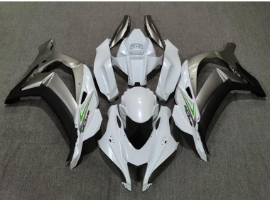 Pearl White and Silver - 2016-2019 Kawasaki ZX10R