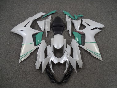 Pearl White and T Blue - 2011-2024 Suzuki GSXR 600-750