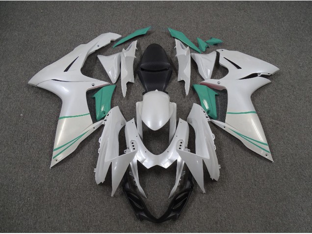 Pearl White and T Blue - 2011-2024 Suzuki GSXR 600-750 Pearl White and T Blue - 2011-2024 Suzuki GSXR 600-750