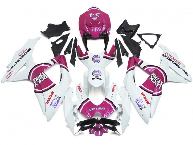 Pink 34 Lucky Strike - 2008-2010 Suzuki GSXR 600-750 Pink 34 Lucky Strike - 2008-2010 Suzuki GSXR 600-750