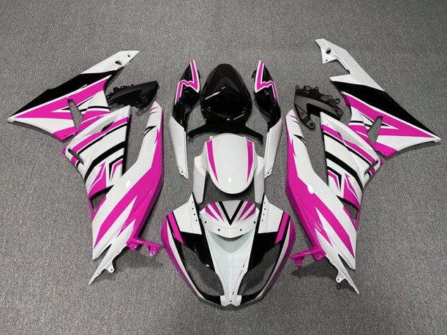 Pink White and Black Zag - 2009-2012 Kawasaki ZX6R